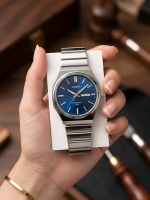 Casio Standard Blue Dial Watch for Men (MTP-E735D-2AV)